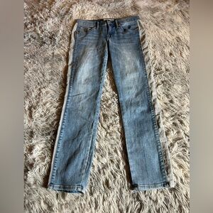 Madewell skinny skinny crop jeans with cute side design